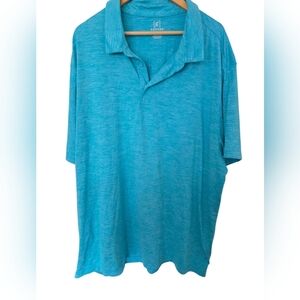 George Aqua Men's Polo Shirt Size 3x